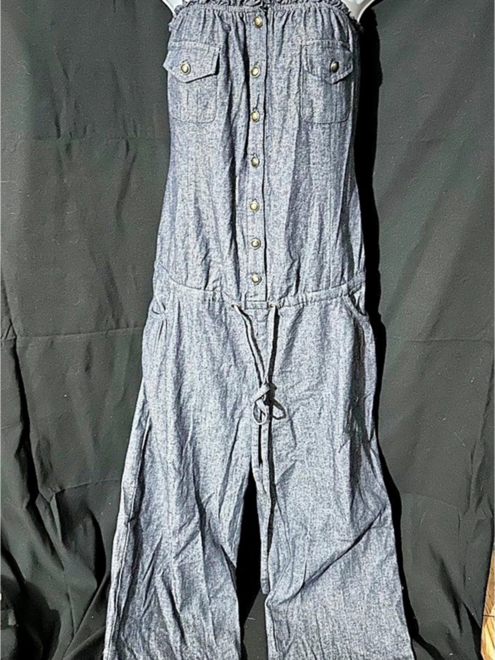Hot & Delicious Wide Leg Jumpsuit in Black Size Large Like New